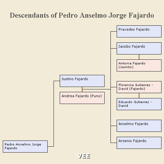 Pedro Anselmo Jorge Fajardo Family Chart